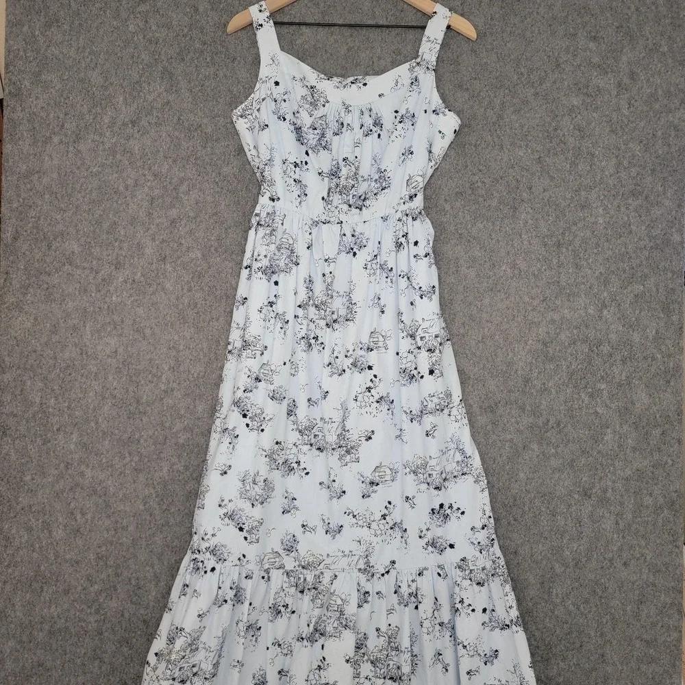 Gal Meets Glam Dress Womens 12 Maxi Sleeveless‎ Belted Lula Cottagecore Toile - Picture 4 of 14